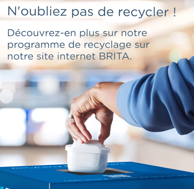 Cartouche de filtre à eau BRITA, Cartouche de filtration eau potable, Cartouche de filtre domestique