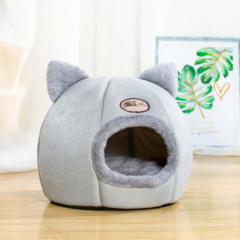 Lit en peluche pour chat, Lit de chat hiver, Coussin douillet chat
