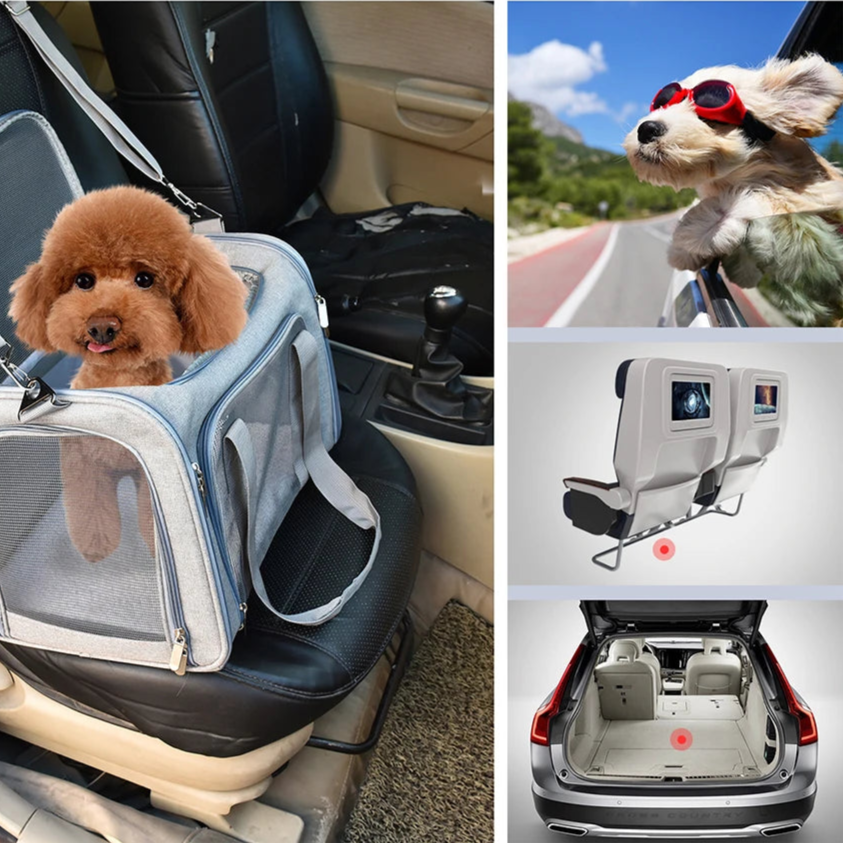 Sac de transport pour chien, modèle souple et latéral, Sac de voyage pour chien avec ouverture latérale