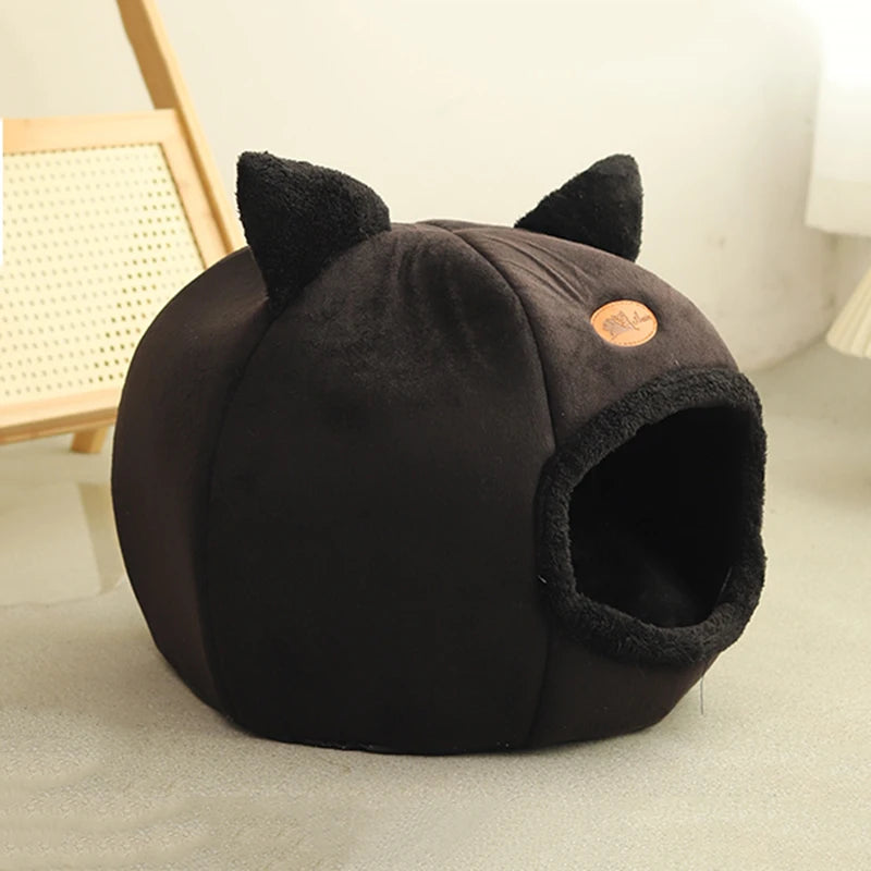 Lit en peluche pour chat, Lit de chat hiver, Coussin douillet chat
