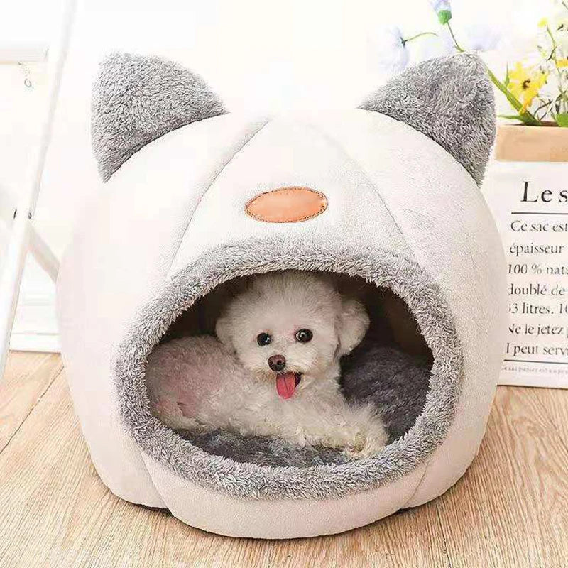 Lit en peluche pour chat, Lit de chat hiver, Coussin douillet chat
