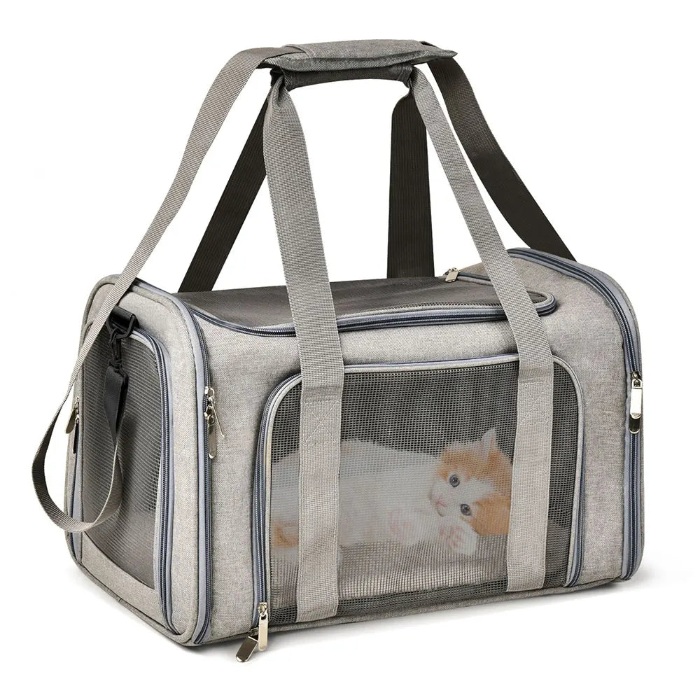 Sac de transport pour chien, modèle souple et latéral, Sac de voyage pour chien avec ouverture latérale