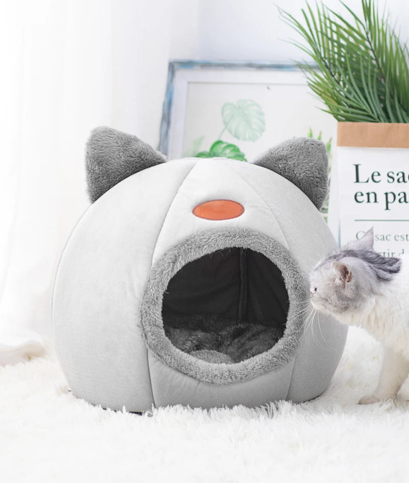 Lit en peluche pour chat, Lit de chat hiver, Coussin douillet chat