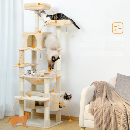 Arbre à chat, Aire de jeu pour chat, Plateau et poteaux pour chat