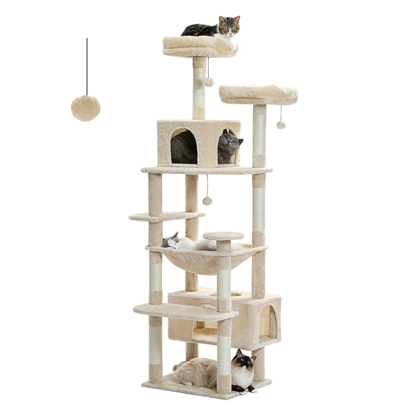 Arbre à chat, Aire de jeu pour chat, Plateau et poteaux pour chat