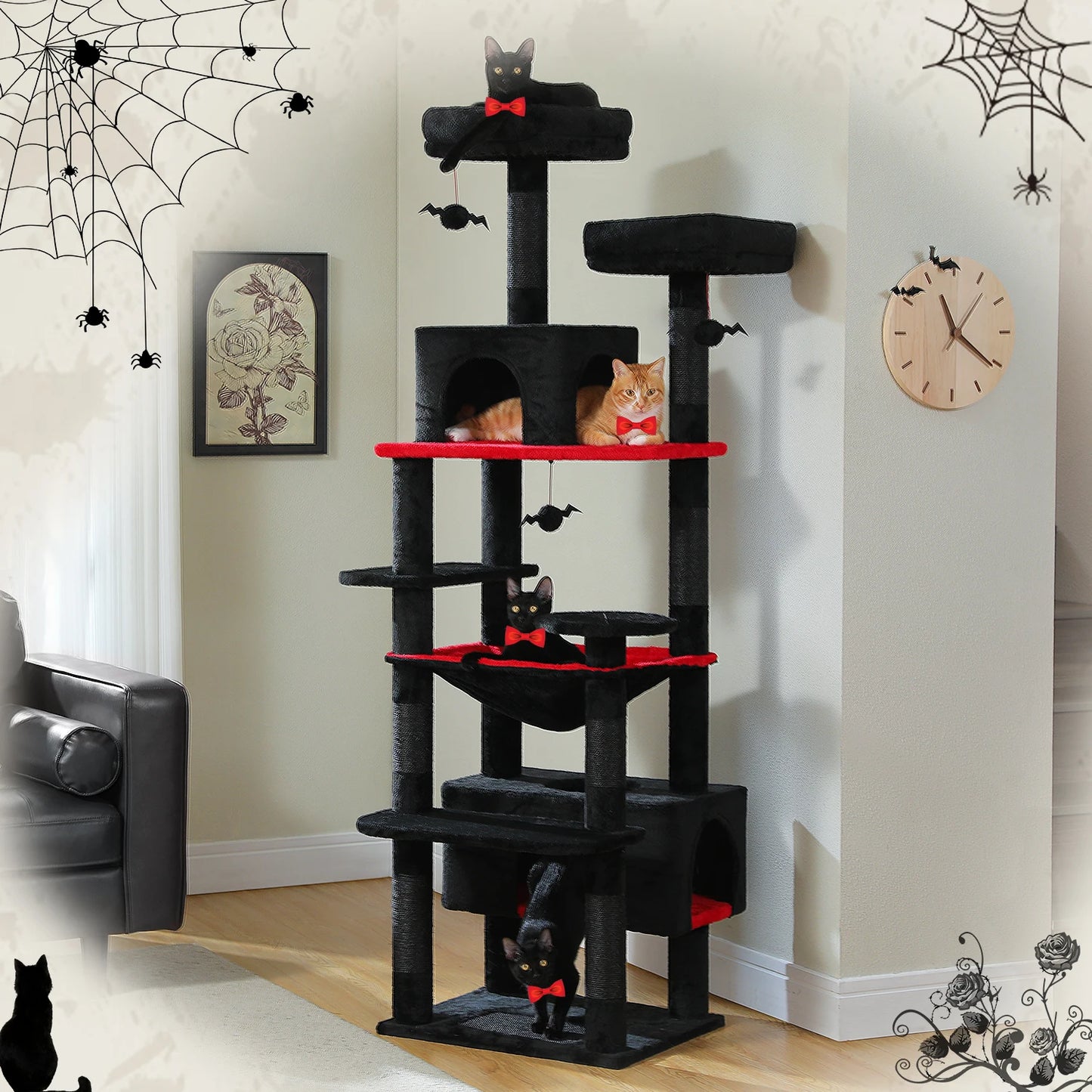 Arbre à chat, Aire de jeu pour chat, Plateau et poteaux pour chat